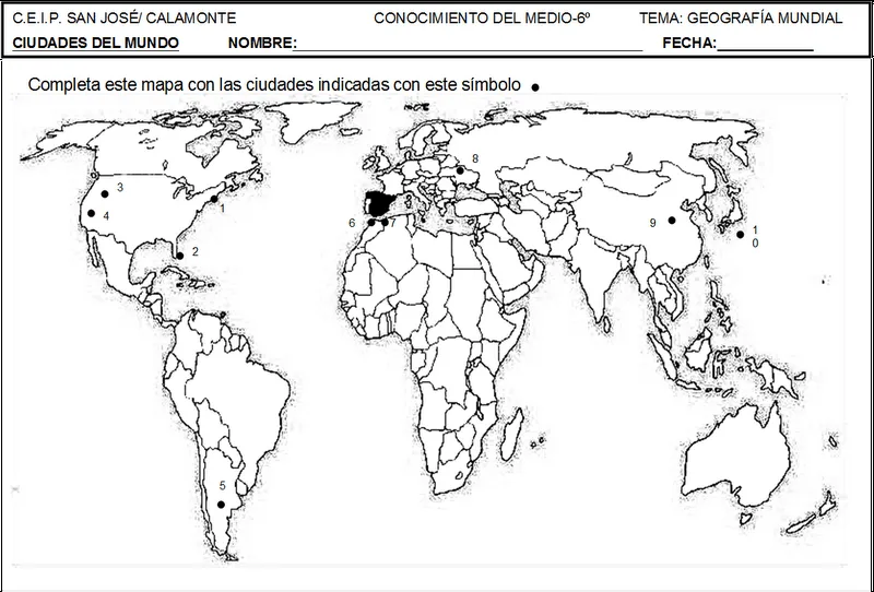 Lali Piñeiro Castilla: MAPAS MUDOS PARA IMPRIMIR DEL MUNDO