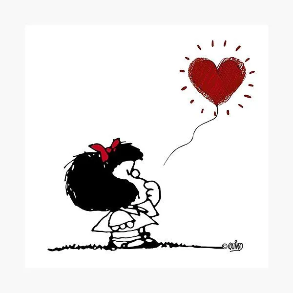 Lámina fotográfica con la obra «Mafalda enamorada» de Limonada | Redbubble