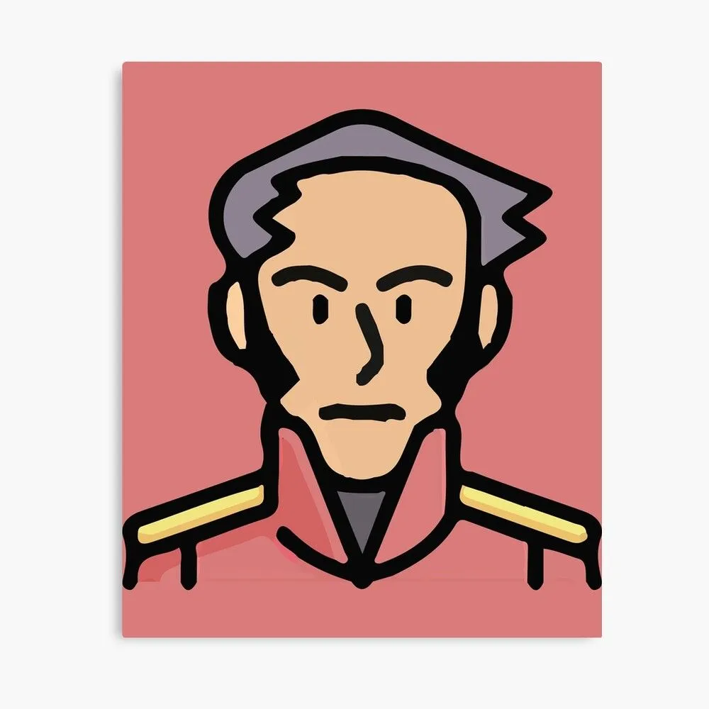 Lámina metálica for Sale con la obra «Simon Bolivar» de Maroun | Redbubble