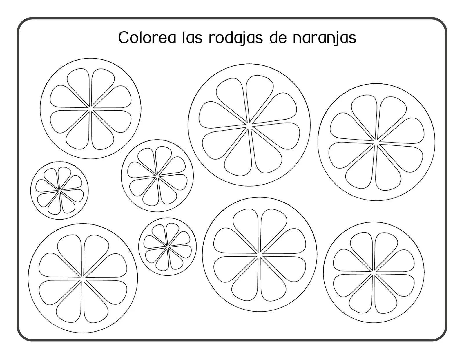 Lamina de Naranja para colorear - Dibujos Didacticos | Dibujos ...