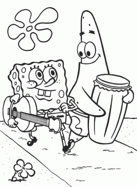 LAMINAS PARA COLOREAR DE BOB ESPONJA - RECURSOS INFANTIL