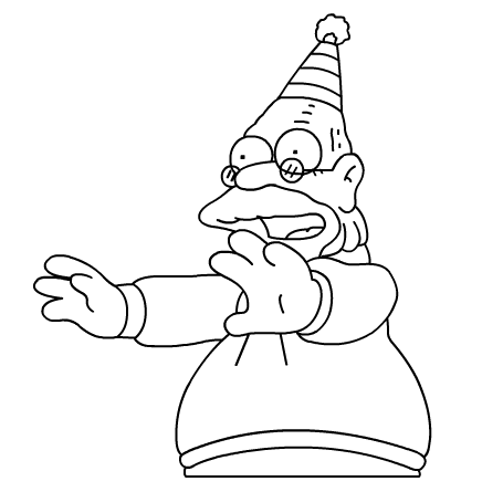 LAMINAS PARA COLOREAR - COLORING PAGES: Abraham Simpson (Abe ...