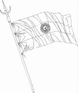 LAMINAS PARA COLOREAR - COLORING PAGES: Bandera de Argentina para ...