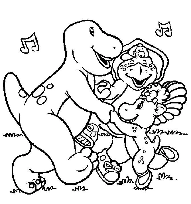 LAMINAS PARA COLOREAR - COLORING PAGES: Barney para imprimir y ...