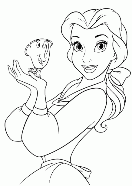 LAMINAS PARA COLOREAR - COLORING PAGES: La Bella y la Bestia para ...