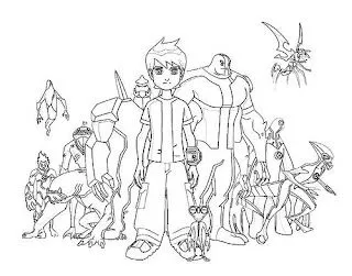 LAMINAS PARA COLOREAR - COLORING PAGES: Ben 10 para colorear y dibujar