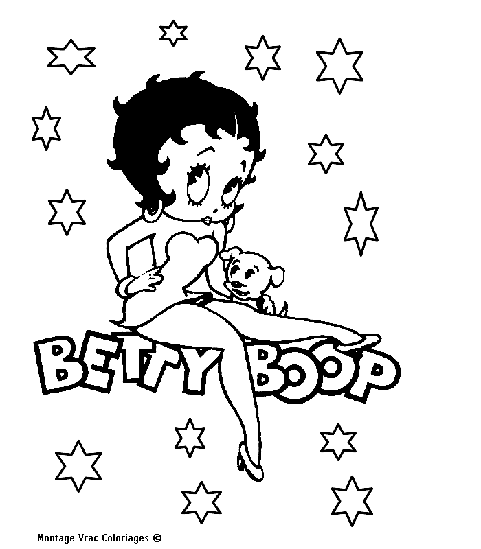 LAMINAS PARA COLOREAR - COLORING PAGES: Betty Boop para dibujar y ...