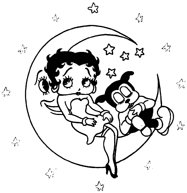 LAMINAS PARA COLOREAR - COLORING PAGES: Betty Boop para dibujar y ...