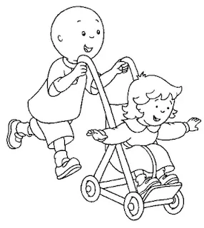 LAMINAS PARA COLOREAR - COLORING PAGES: Caillou para dibujar ...