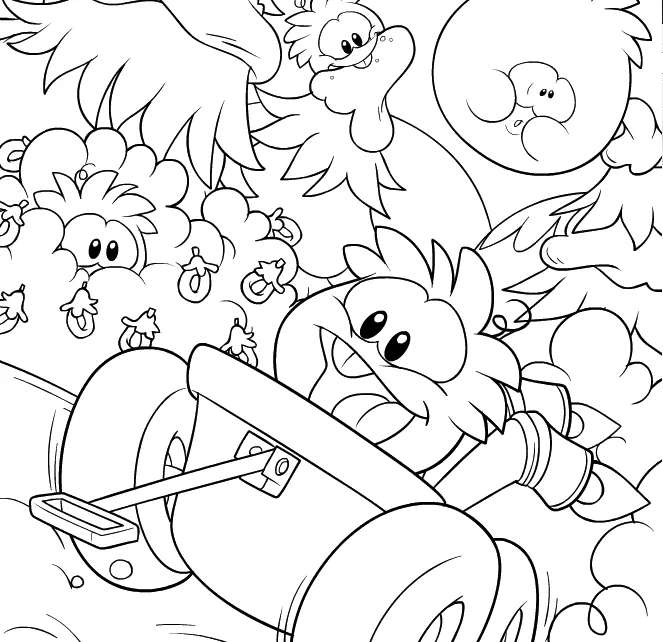 LAMINAS PARA COLOREAR - COLORING PAGES: Club Pingüin para colorear