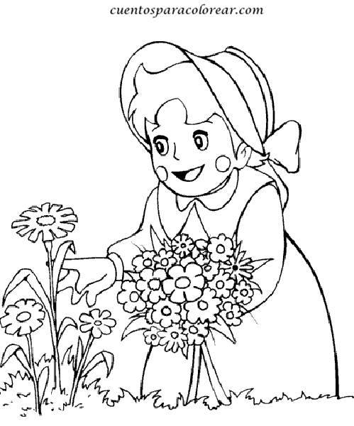 LAMINAS PARA COLOREAR - COLORING PAGES: Heidi para dibujar ...