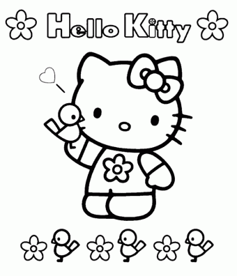 Láminas para Colorear - Coloring Pages: Hello Kitty para pintar ...