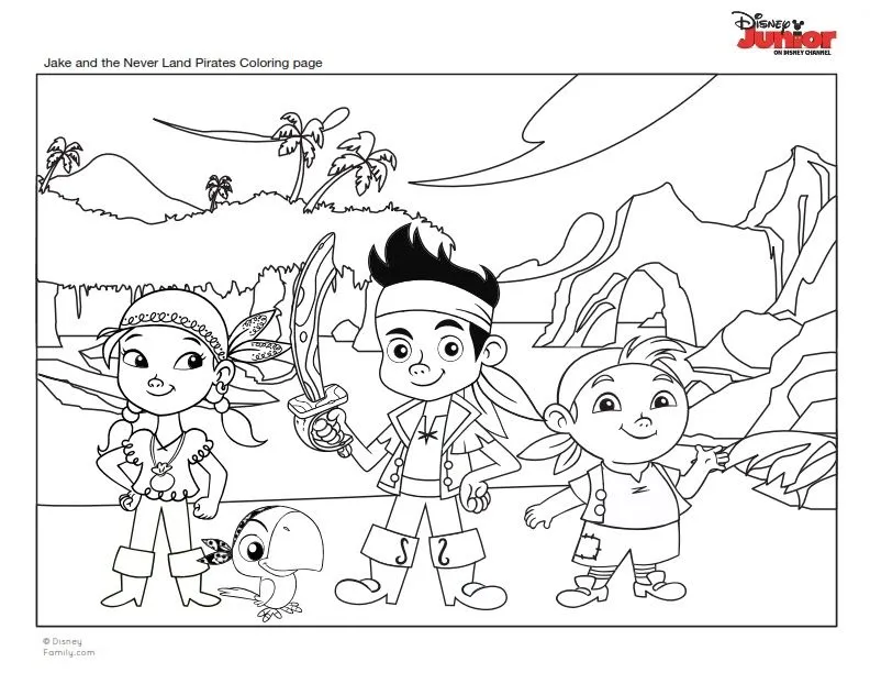 LAMINAS PARA COLOREAR - COLORING PAGES: Jake y los Piratas de ...