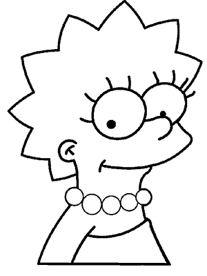 Láminas para Colorear - Coloring Pages: Lisa Simpsons para dibujar ...