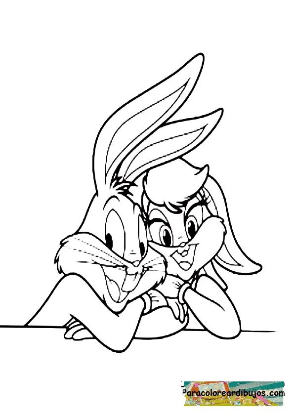 LAMINAS PARA COLOREAR - COLORING PAGES: Lola Bunny la novia de ...