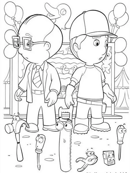 Láminas para Colorear - Coloring Pages: Manny a la Obra para colorear