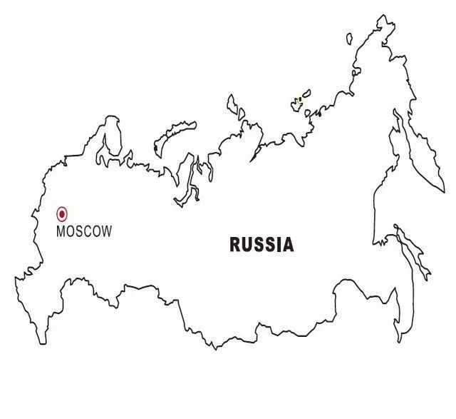 LAMINAS PARA COLOREAR - COLORING PAGES: Mapa y Bandera de Rusia ...