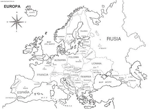 LAMINAS PARA COLOREAR - COLORING PAGES: Mapa y Bandera de Rusia ...