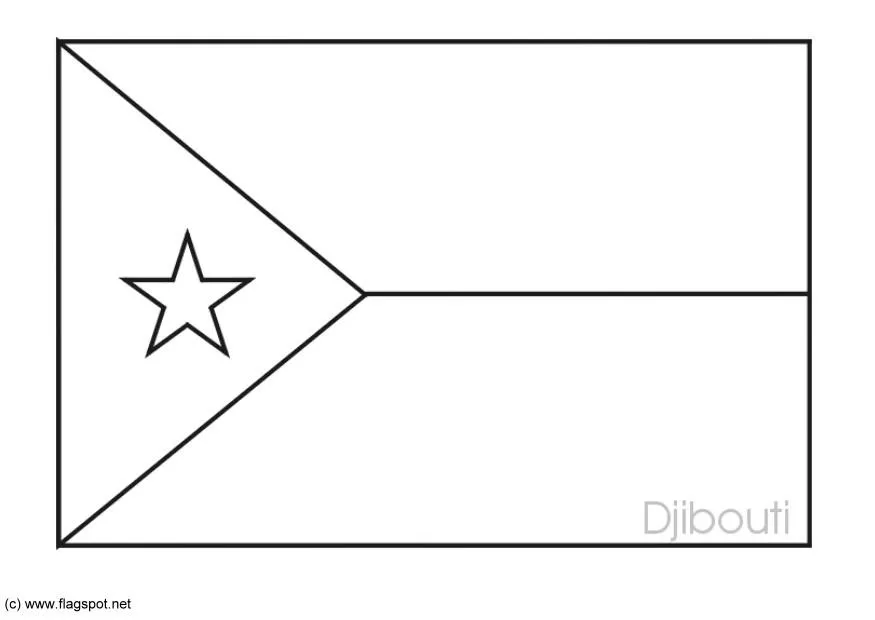 LAMINAS PARA COLOREAR - COLORING PAGES: Mapa y Bandera de Djibouti ...