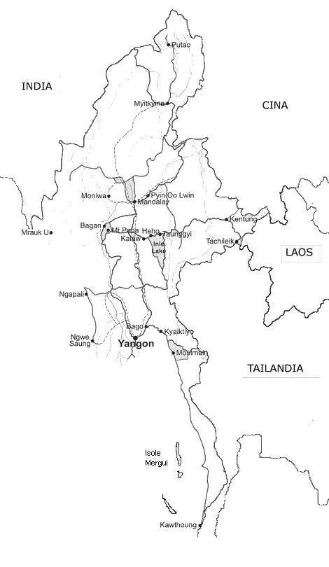 Láminas para Colorear - Coloring Pages: Mapa y Bandera de Myanmar ...