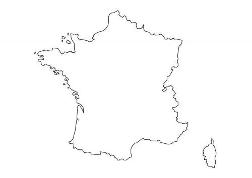 Mapa y Bandera de Francia para dibujar pintar colorear imprimir ...