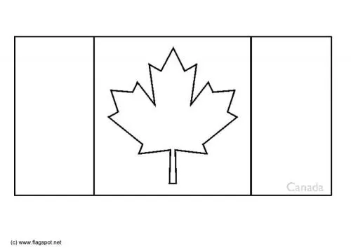 LAMINAS PARA COLOREAR - COLORING PAGES: Mapa y Bandera de Canada ...