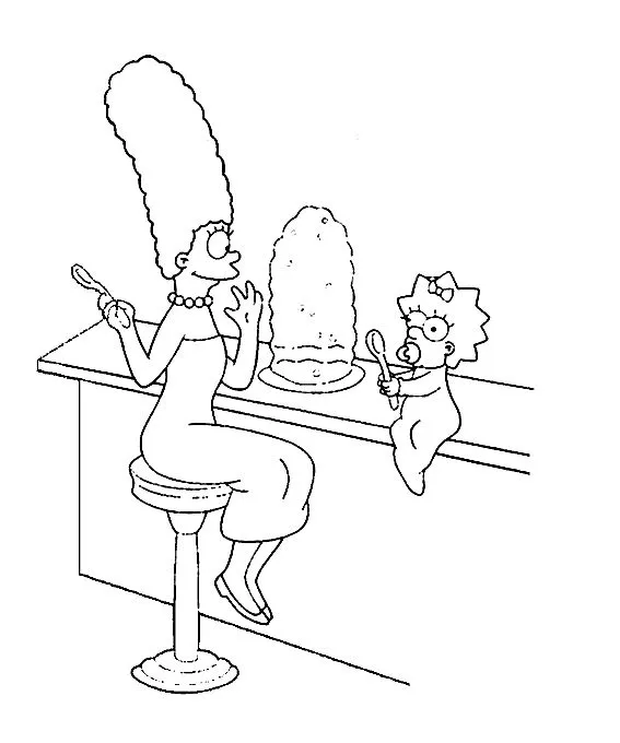 LAMINAS PARA COLOREAR - COLORING PAGES: Marge simpson para pintar ...