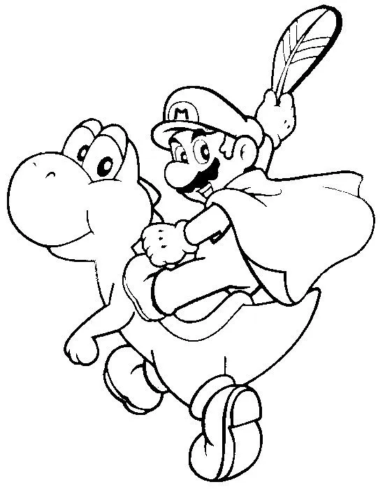 LAMINAS PARA COLOREAR - COLORING PAGES: Mario y Luigi para dibujar ...