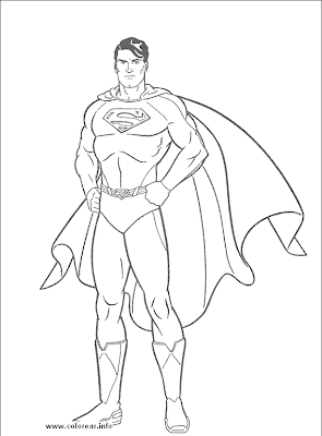 LAMINAS PARA COLOREAR - COLORING PAGES: Superman para dibujar ...