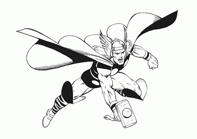 LAMINAS PARA COLOREAR - COLORING PAGES: THOR para dibujar pintar ...