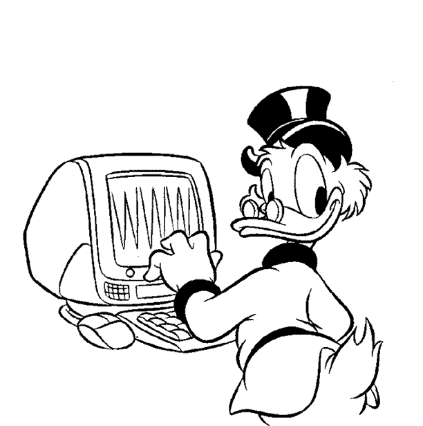 Láminas para Colorear - Coloring Pages: Tio Rico- Mc Pato para ...