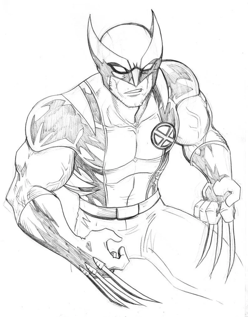 LAMINAS PARA COLOREAR - COLORING PAGES: Wolverine para colorear