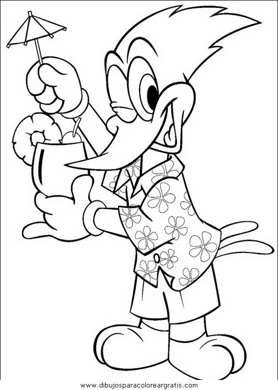 LAMINAS PARA COLOREAR - COLORING PAGES: Woody Woodpecker (El ...