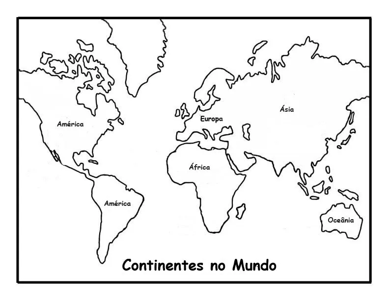 Mapa Continentes Dibujos Para Colorear Acolorear Pictures