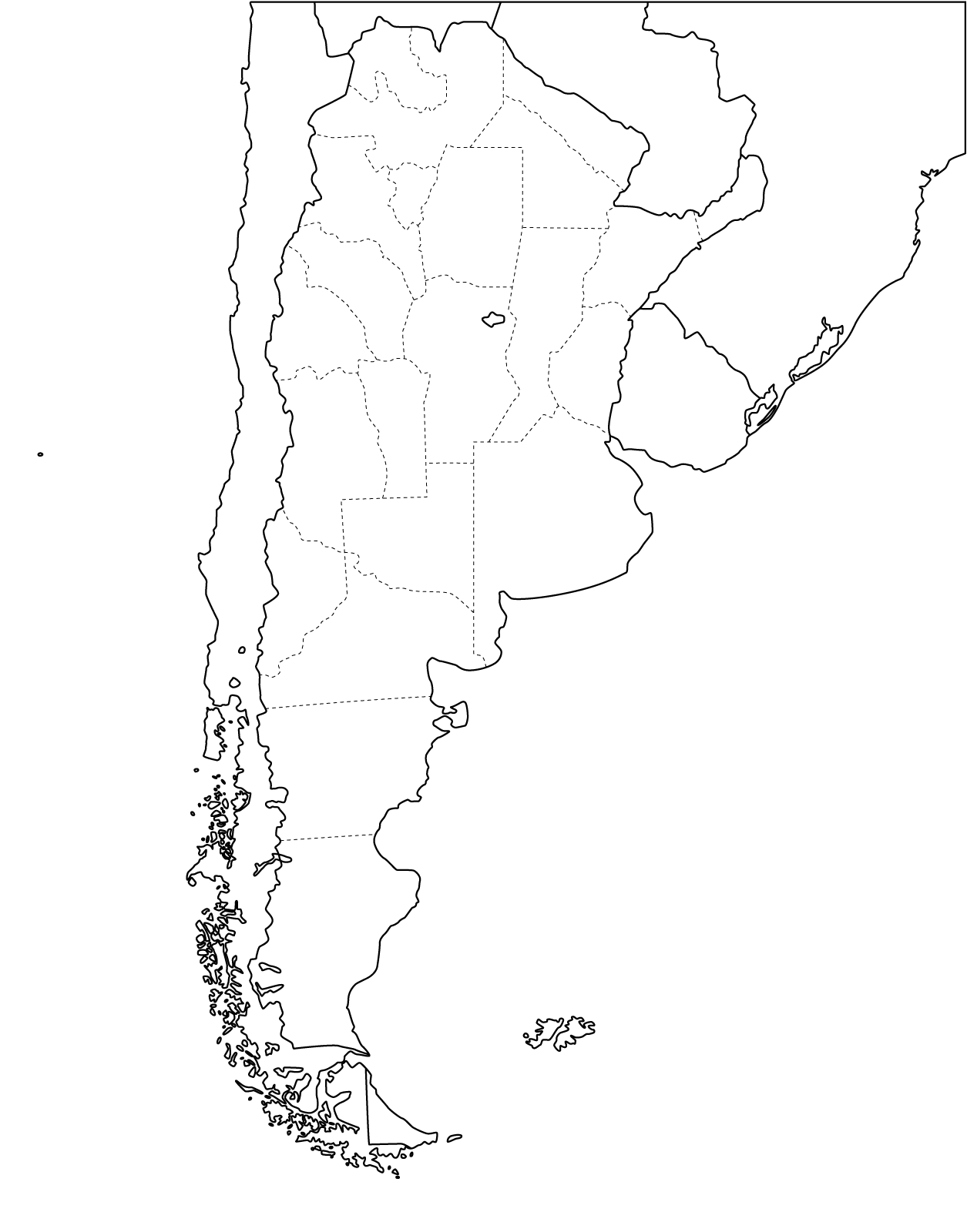 Mapa de chile para pintar e imprimir - Imagui