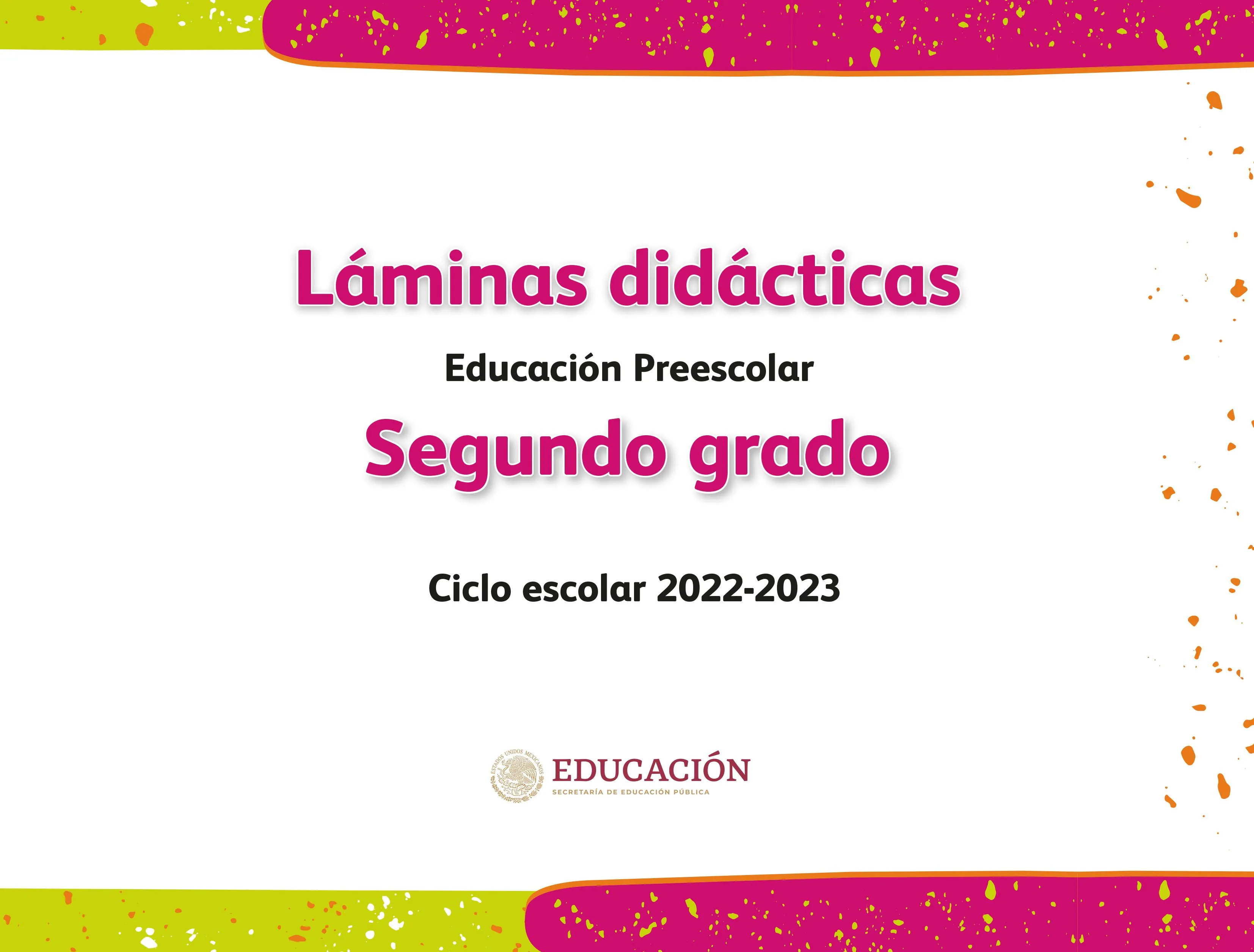 Láminas didácticas. Libro de Educación Preescolar Grado 2° Ciclo Escolar  2022 - 2023 .: Comisión Nacional de Libros de Texto Gratuitos :.