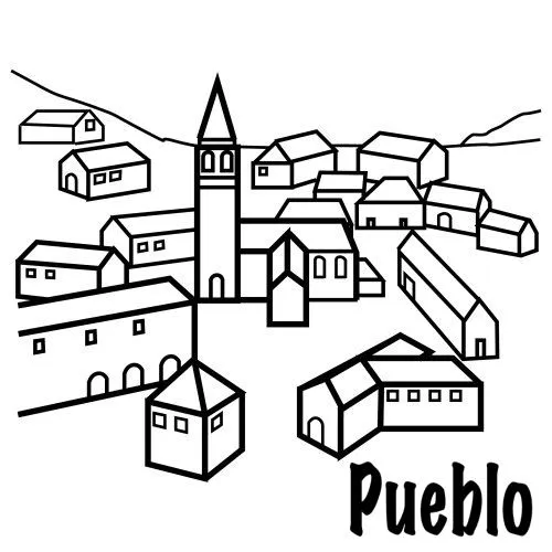 LAMINAS DE PUEBLOS PARA COLOREAR | Dibujos para colorear