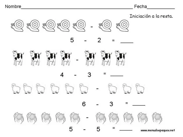 Restas para preescolares - Imagui