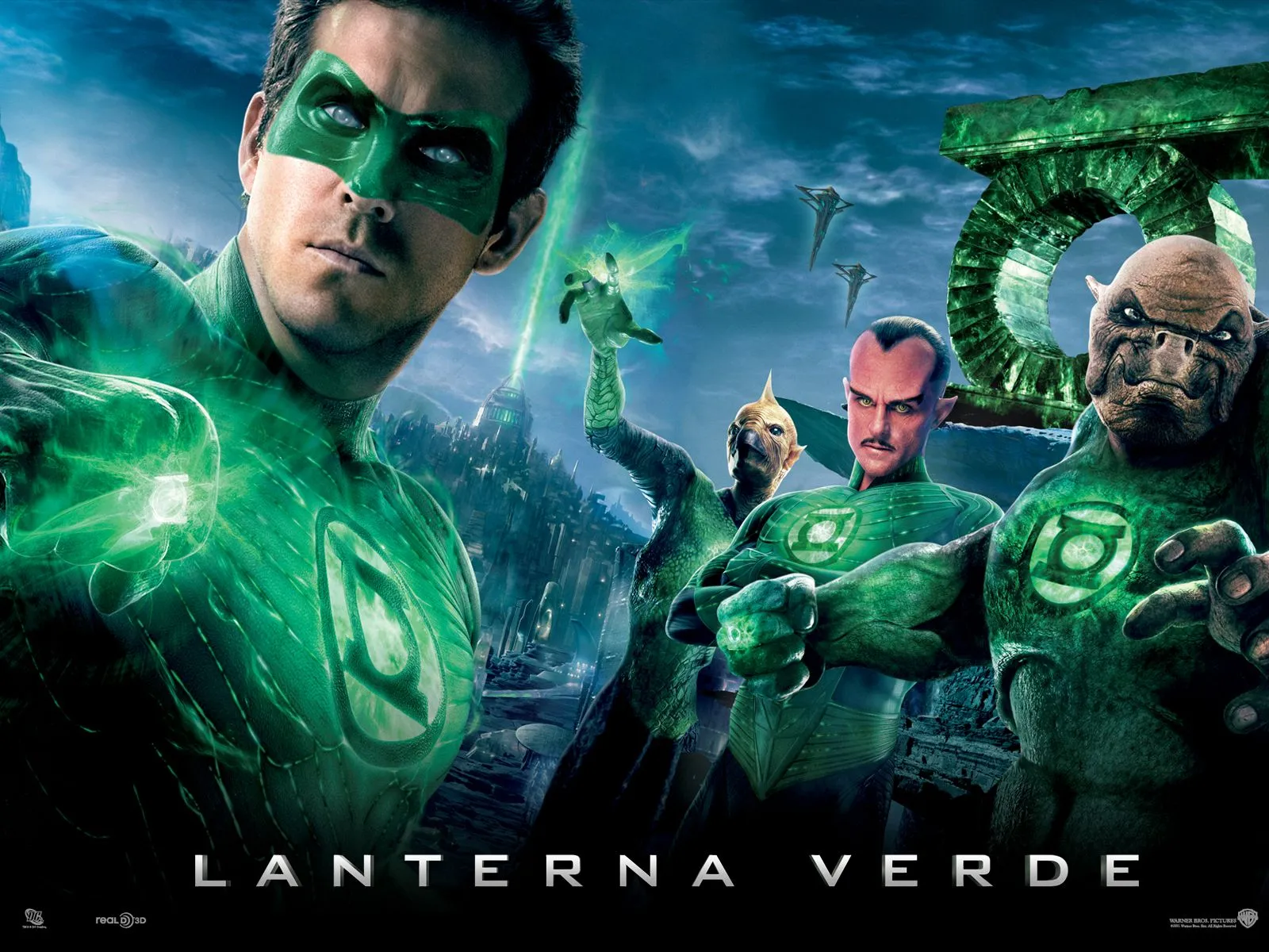 Lanterna verde (film 2011) dai fumetti DC Comics locandina trailer e ...