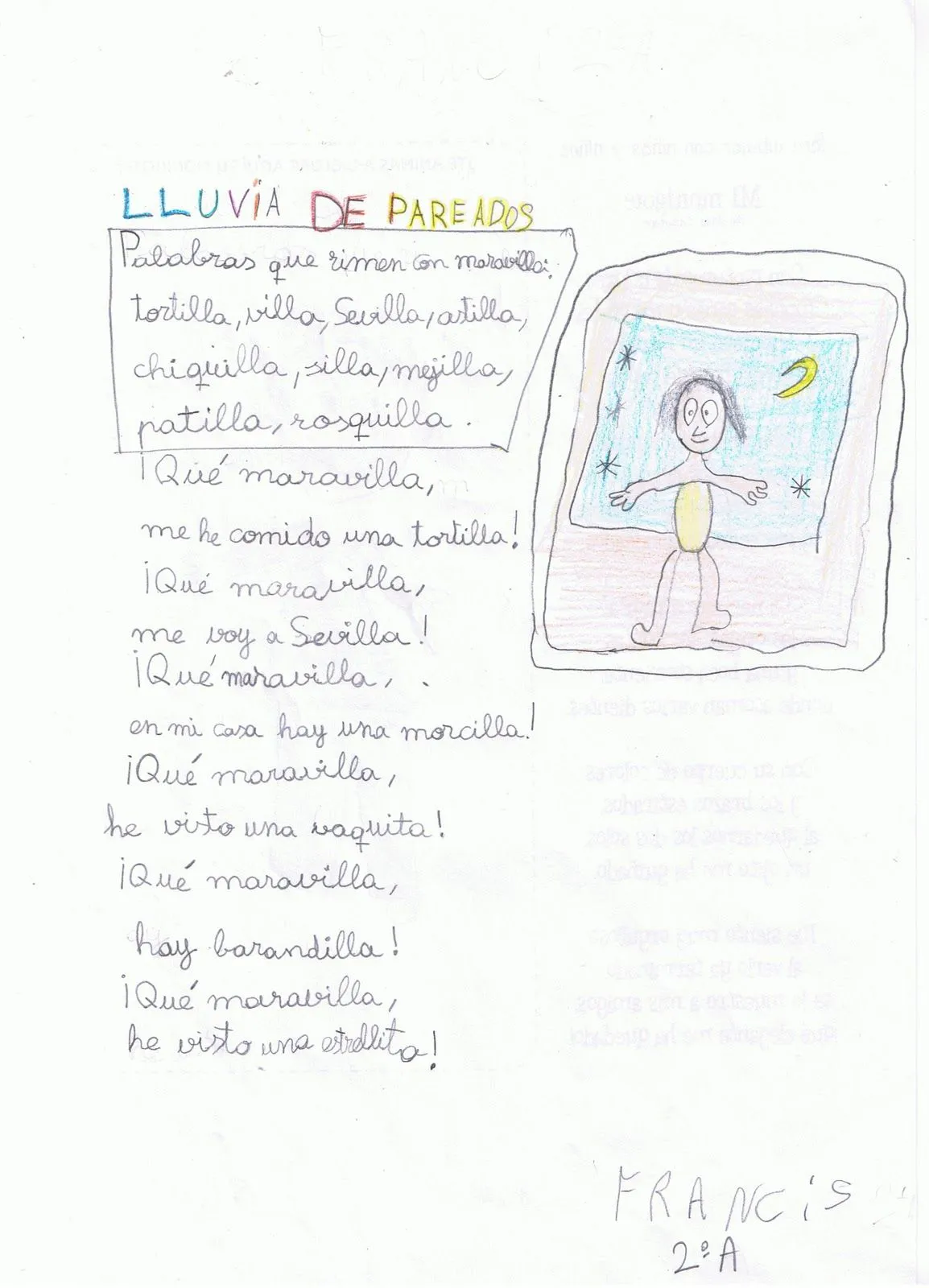 LAPICERO MÁGICO: Escritura Creativa: Lluvia de pareados...