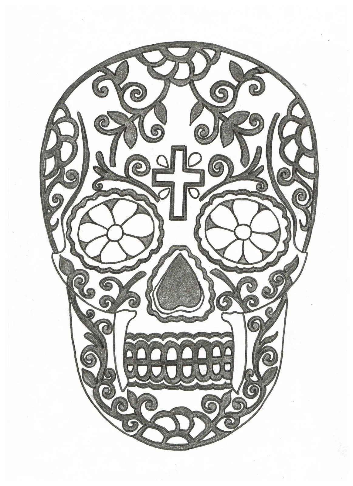 Lápiz y papel: Calavera Mexicana