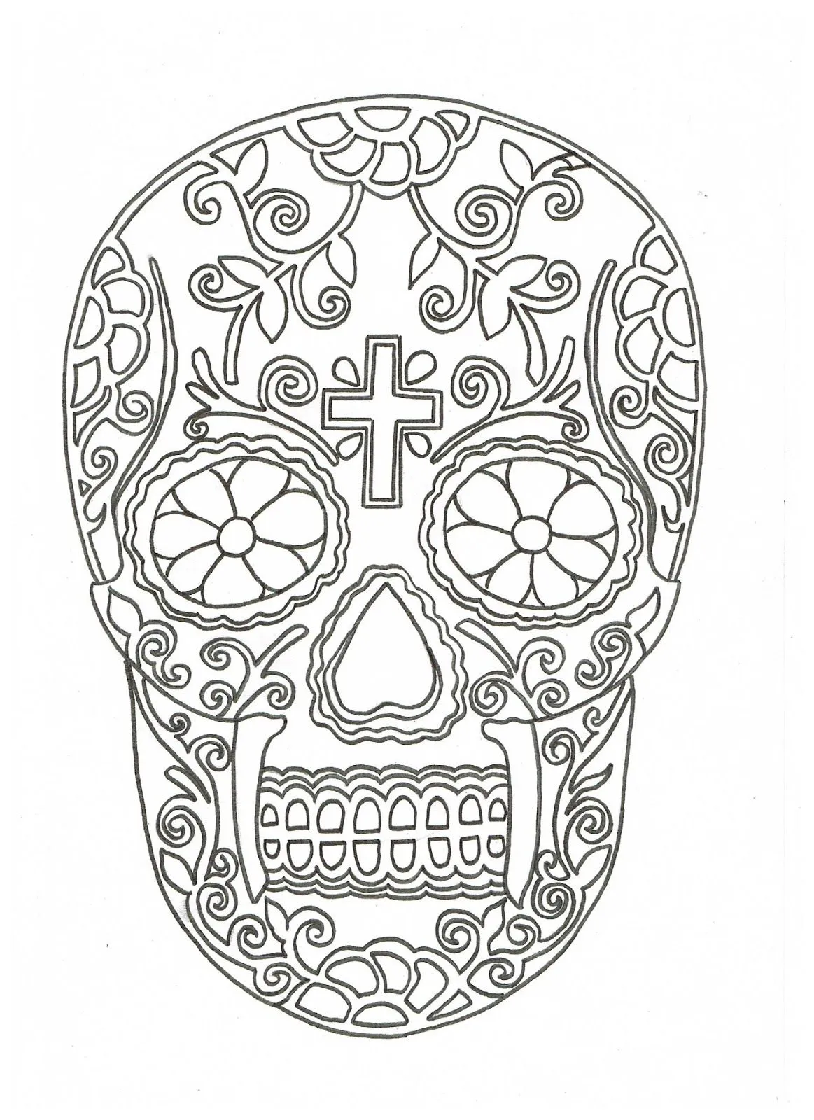 Lápiz y papel: Calavera Mexicana