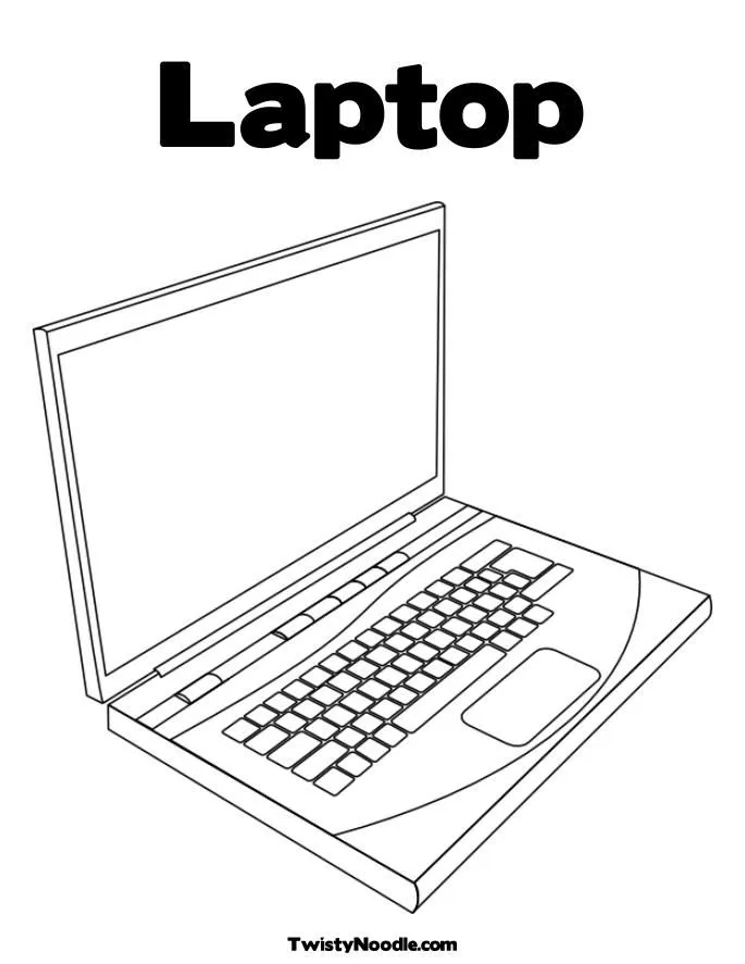 LAPTOP Colouring Pages