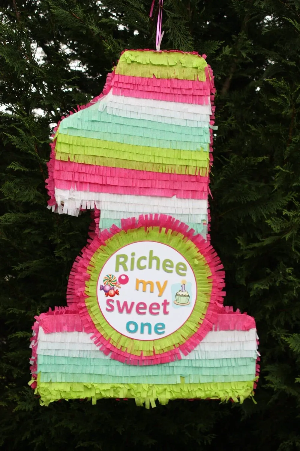 Large Customizable Number One Pinata. Custom Pinata. by AbitaAchie