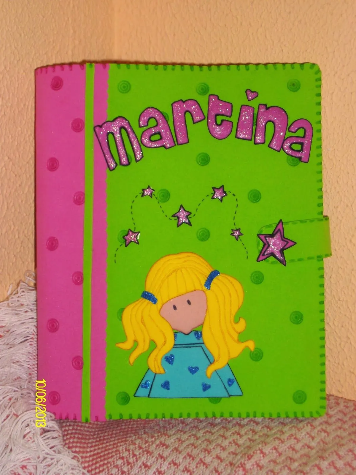 lasmanualidadesdeito1: Cuaderno decorado de niña preciosa para Martina