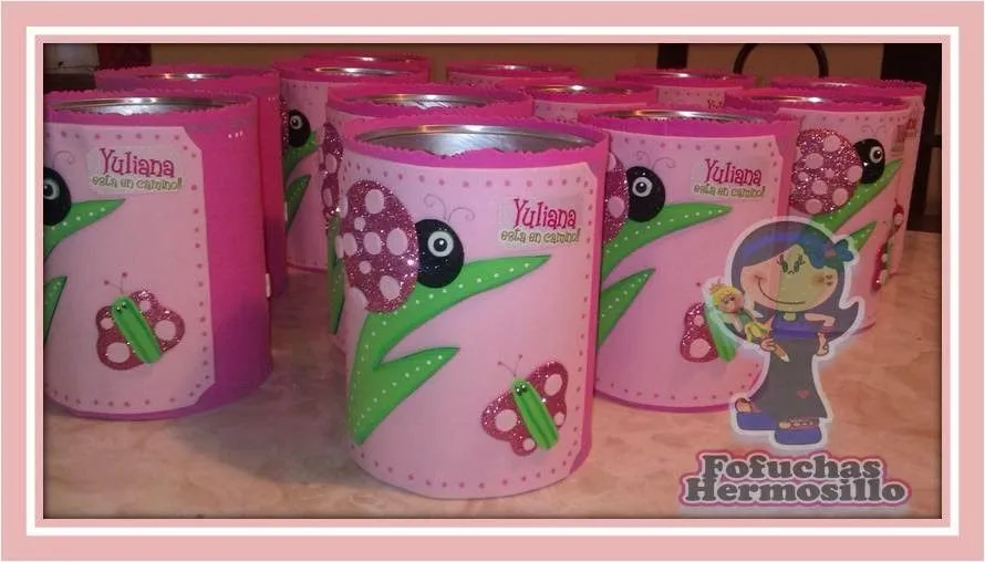 Latas decoradas en foami - Imagui