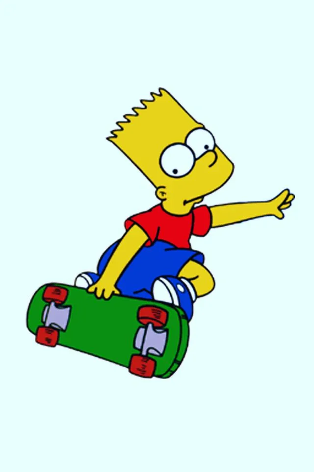 Latest iPhone Wallpapers: Bart Simpson Skateboarding Newest ...