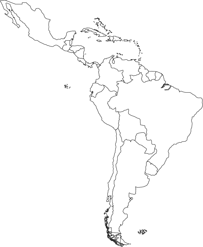 Latin America Outline Map - Worldatlas.com