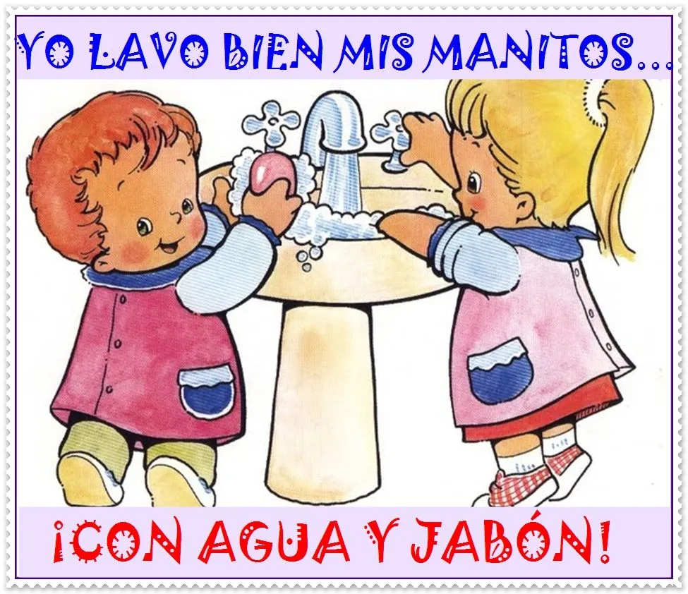 Lavado de manos caricatura - Imagui