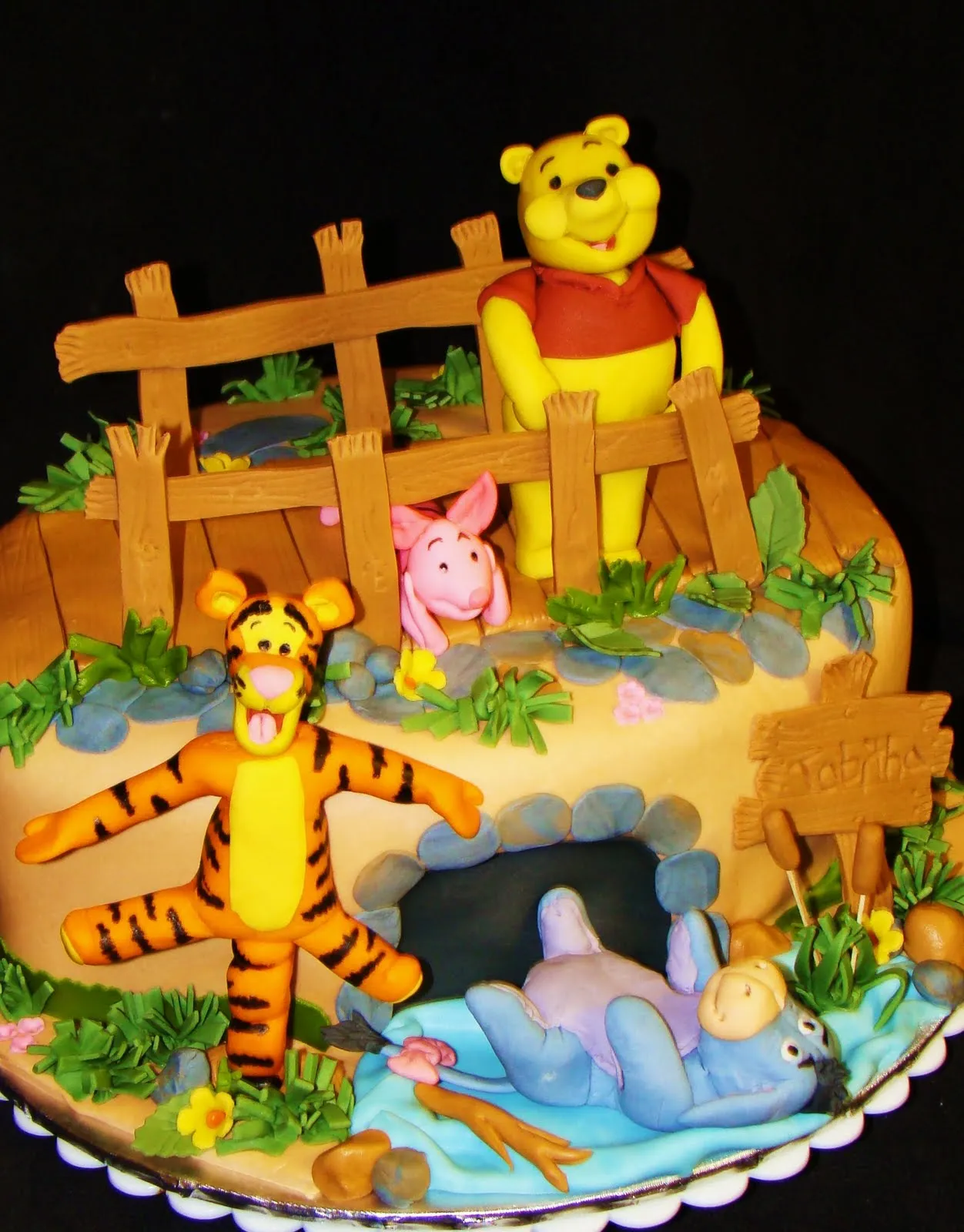 Layers of Love: Winnie the Pooh "Pooh Sticks" cake
